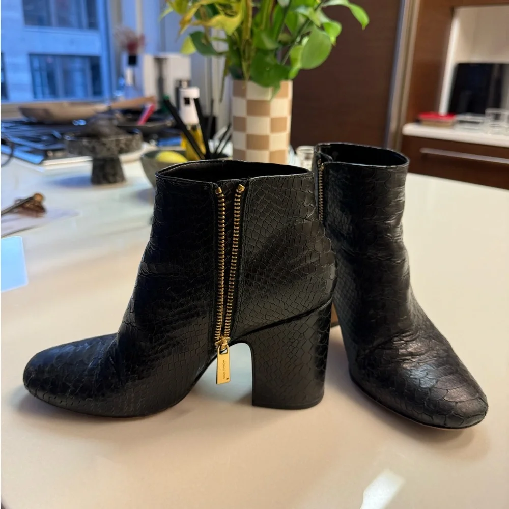 Michael Kors Python Textured Boots - Picture 3 of 5